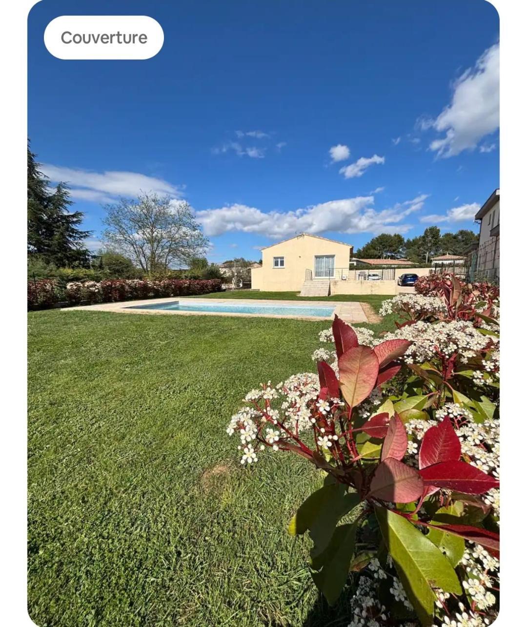Villa Familiale Avec Piscine, Jardin A 10 Mn D'Uzes Flaux Exterior foto